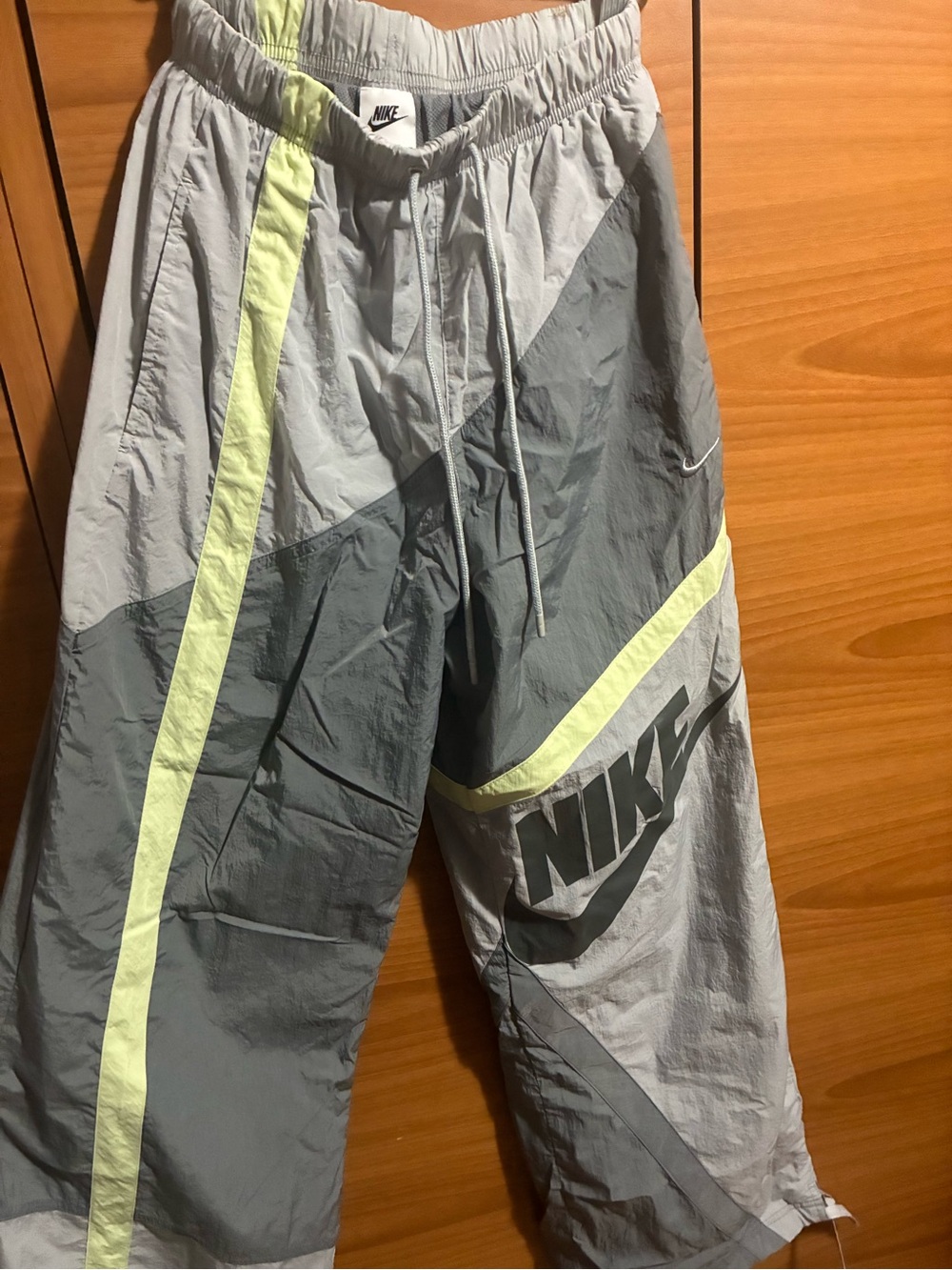Nike Gray & Neon Trackpants
